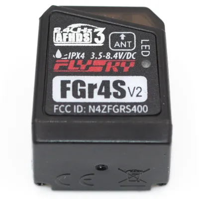 Obrázek produktu pro Přijímač Flysky FGR4S V2 AFHDS 3 Vestavěný přijímač s jednou anténou a obousměrným výstupem PWM /PPM / IBUS pro vysílač Flysky NB4 PL18 RC