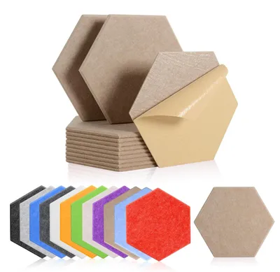 Obrázek produktu pro 12 kusů samolepicích panelů pro zvukovou izolaci, hexagonálního tvaru