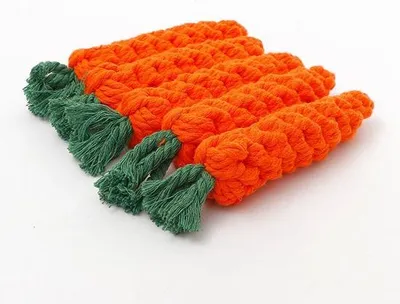 Image de Jouets pour chiens - Lot de 5 jouets en corde tressée - Paniers à mâcher pour chiots - Jouets en corde tressée - Paniers à mâcher pour chiens « Racine » - Jouets pour chiens de petite et moyenne taille