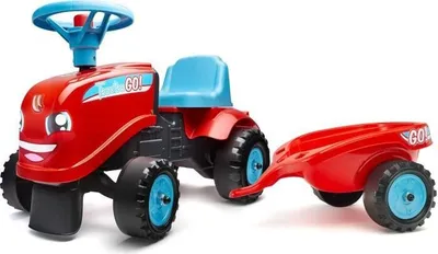 Produktbild von Trettraktor mit Anhänger, Falk Tractor Go!, Ab 12 Monate, 100%  France, 40% Recyceltes Plastik