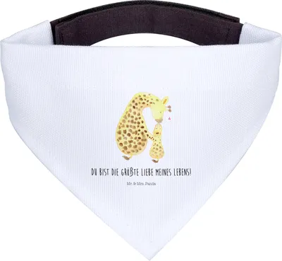 Produktbild von Mr. & Mrs. Panda Halstuch Hund Giraffe Kind - Weiß - Geschenk, Mutter, Für Hunde, Lieblingsmensch, Bandana, Dreieckstuch, Mama, Tochter, Afrika, Sohn