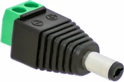 Produktbild von DC Stecker Hohlstecker 5,5 mm - 1,7mm Adapter > Terminal Block 2 Pin Schraubbar [1 Stück]