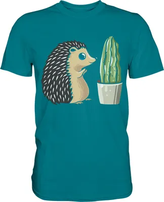 Produktbild von Igel Kaktus Stachel Freundschaft T-Shirt – Diva Blue / S