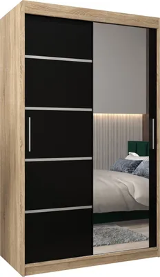 Produktbild von Kleiderschrank, Schiebetürenschrank Schlafzimmer, Schrank mit Spiegel VERONA 2 120 cm