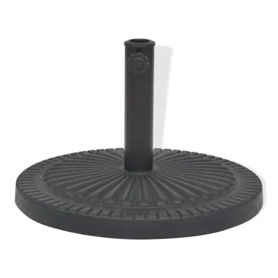 Image de vidaXL Pied de parasol Résine Rond Noir 29 kg