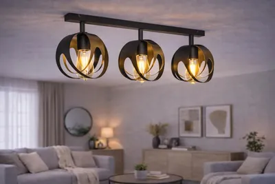 Produktbild von Euro-Lamp Deckenleuchte Apollo 3, goldfarben, 3x60W, Hersteller