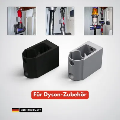Produktbild von Wandhalterung Premium für Dyson Zubehör Extra Stark V7 V8 V10 V11 V12 V15 - Schwarz