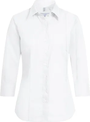 Produktbild von Greiff Corporate Bluse BASIC Damen 3/4 Kent Regular-Fit Weiß 44