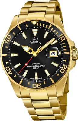 Obrázek produktu pro Pánské hodinky z nerezové oceli J877/3 Analogové náramkové hodinky Jaguar Gold Executive D2UJ877/3
