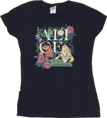 Produktbild von Disney - "Alice in Wonderland" T-Shirt für Damen BI7010 (M) (Marineblau)