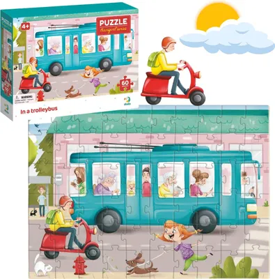Produktbild von Transportpuzzle "O-Bus" 60-Teiliges Puzzle Für Die Jüngsten 300552