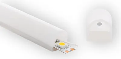 Produktbild von Profil Neon SFLEX 15x13 Aufbau Halbrund vertikale Kurve für LED Streifen IP20 bis 10 mm 10 m