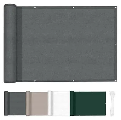 Zdjęcie produktu dla Osłona balkonowa pes antracytowa 100X600CM UV ochrona prywatność
