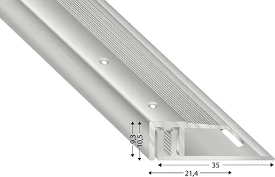 Produktbild von Kügele Abschlussprofil Höhenausgleich Übergangsleiste 100 cm Aluminium silber
