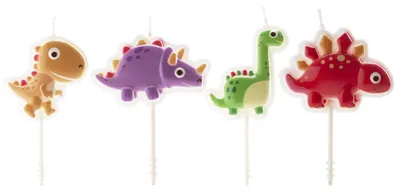 Immagine prodotto di Candele per torta Dinosauri 4pz