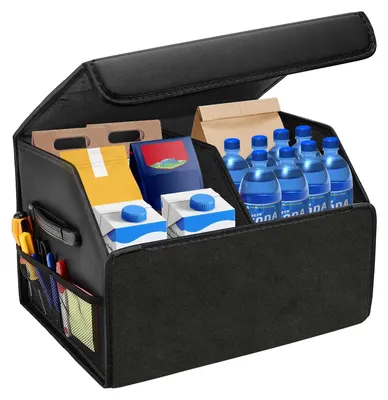 Productafbeelding van Auto-kofferbak-organizer, 40 liter, opvouwbare lederen kofferbaktas
