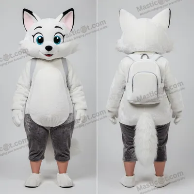 Imagen del producto de Mascota MASTICOT de zorro esponjoso blanco aterciopelado