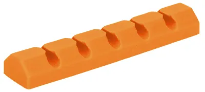 Image de Organisateur de câbles Data Line : solution de rangement pour bureau, matériau résistant, plusieurs couleurs au choix, pour ordinateurs de bureau et portables - Orange