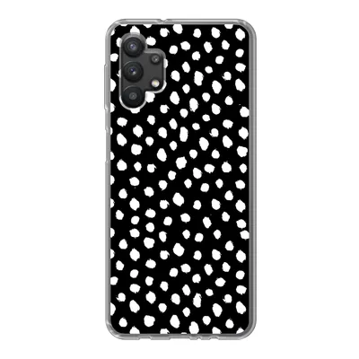 Produktbild von MuchoWow® Handyhülle Schutzhülle Hülle für Samsung Galaxy A32 5G Polka dots - Schwarz - Weiß Silikon Softcase Handy Hülle - Softcase