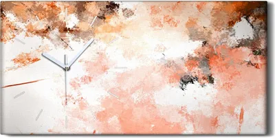 Produktbild von Dekor Leinwand Uhr Wandbilder Geräuschlos 60x30 Malerei Abstrakte Kunst - weiße Hände