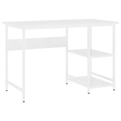 Zdjęcie produktu dla Biurko komputerowe, białe, 105x50x72 cm, MDF i metal