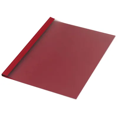 Produktbild von LMG Thermo-Bindemappen dunkelrot Leinenkarton für 30 - 40 Blatt, 50 St.