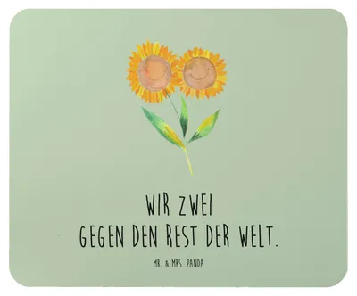 Produktbild von Mr. & Mrs. Panda Mouse Pad Blume Sonnenblume - Blattgrün - Geschenk, Beste Freundin, pc mausunterlage, Sonnenblumen, Vertrauen, Mauspad, Garten, Mousepad, Lieblingsmensch