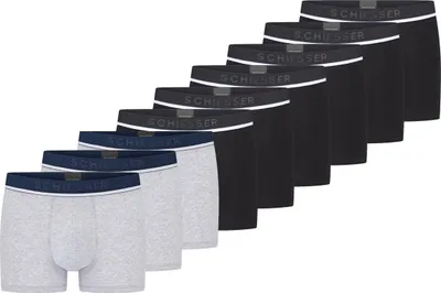 Produktbild von Schiesser 9er Pack 95/5 Baumwolle Retro Short / Pant Sportlicher Logo-Webgummibund für optimalen Sitz, Bequeme Beinausschnitte ohne störende Nähte, Elastische Qualität für hohen Tragekomfort schwarz 8