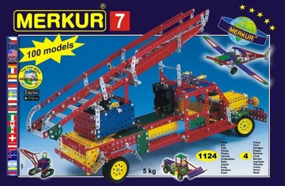 Obrázok produktu pre Merkur 7 stavebnica, 1335 dielov, 100 modelov