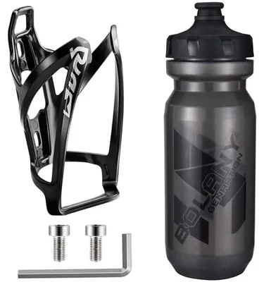 Produktbild von Flaschenhalter Fahrrad Trinkflaschenhalter Set - 600 ml - BPA-frei - Mit Schrauben - Universal Radflasche