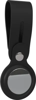 Produktbild von EAZY CASE Silikon Schutzhülle Anhänger kompatibel mit AirTag, Hülle mit langer Schlaufe zur Aufbewahrung von AirTags, Schlüsselanhänger, Kratzfest, Stoßfest, Schwarz