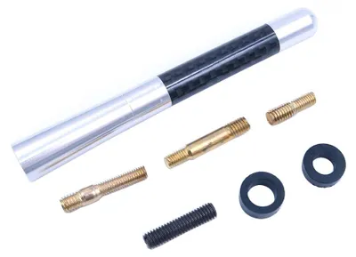 Universal Autoantenne DAB/FM, 12 cm, Aluminium, Kurzstab, Silber