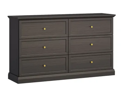 Produktbild von AX LIVING Kommode mit 6 Schubladen Levantos K6S – 146cm Schwarz Grafit