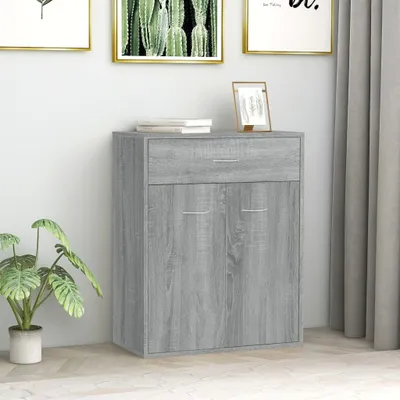 Produktbild von The Living Store Sideboard Grau Sonoma 60x30x75 cm Holzwerkstoff