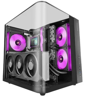 Obrázek produktu pro Mars Gaming MC-INFINIOLITE, Midi Tower, PC, Černá, ATX, Micro ATX, Mini-ITX, Temperované sklo, Hraní