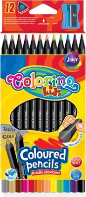 Produktbild von Buntstifte Colorino schwarz Holz - 12 Farben
