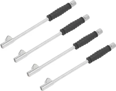 Image de 4 Mandrin à air comprimé à deux têtes 1/4 pouce NPT femelle Longueur 10.6 pouces Mandrin de gonflage de pneus pour voiture moto vélo