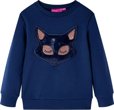Produktbild von Kinder-Sweatshirt Marineblau 140