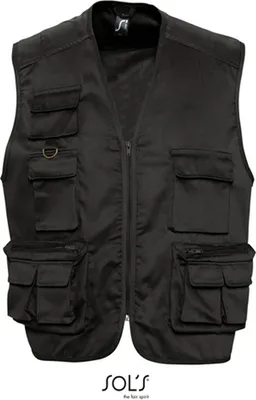Immagine prodotto di SOLs 43630 | Giacca Reporter Gilet Selvaggio - Colore: Nero - Taglia: S