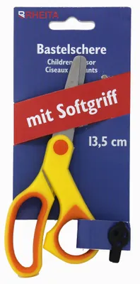 Produktbild von Kinderbastelschere, farbigem Softgriff, 13.5 cm, runde Ausführung