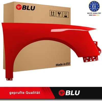 Zdjęcie produktu dla BLU Błotnik Premium pasujący do VW Volkswagen Passat B6 LY3D Prawy Czerwony TornadoRot | 2005-2010 | Przedni Przód | Lakierowany | Gotowy do montażu | Ocynk