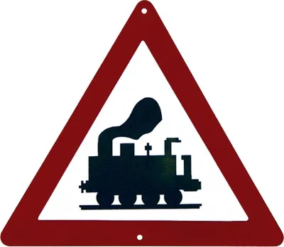 Produktbild von Blechschild Unbeschrankter Bahnübergang