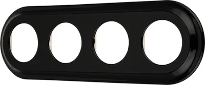 Produktbild von Porzellan Retro Rahmen 4-fach I PR1 schwarz