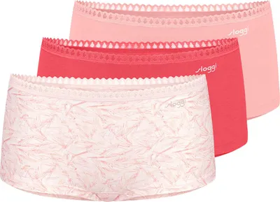 Produktbild von sloggi 3er Pack GO Crush Short Slip Komfortabel und atmungsaktiv, Zierborte am Bund, Im praktischen Mehrfachpack