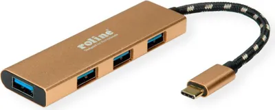 Productafbeelding van ROLINE USB 3.2 Gen 1 hub, 4-poorts, met Type-C aansluitkabel