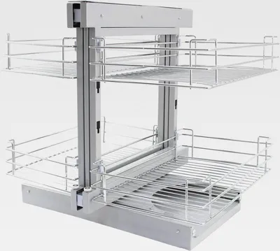 Produktbild von Magic Corner Eckschrank-Korb Küchenschrank Körbe Schrankauszug Schrankkörbe Küchenkorb Korbauszug Schrankauszüge Schrankkorb Küchen-Regal Soft Close Funktion Eckschrank 80cm - 90cm