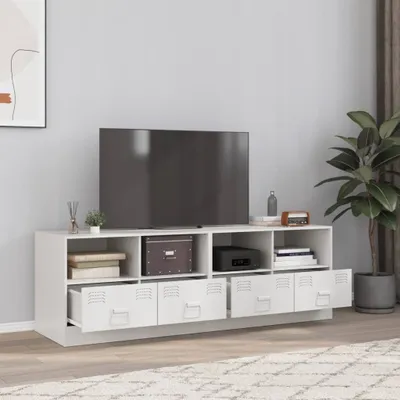 Produktbild von TV-Schränke 2 Stk. Weiß 67x39x44 cm Stahl