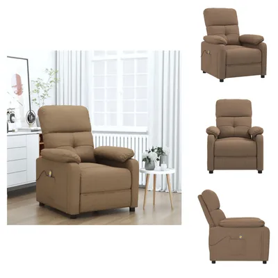 Produktbild von vidaXL Massagesessel Braun Stoff - Massagesessel