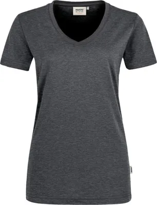 Produktbild von HAKRO V-T-Shirt Mikralinar Damen #181 Gr. 2XL anthrazit-meliert