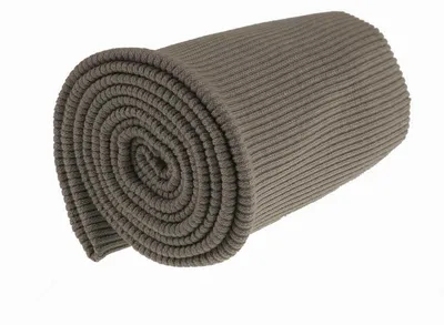 16x80cm Bündchen Strickbündchen Bündchenstoff Baumwolle elastisch gerippt, beigegrau